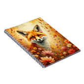 Fox and Flowers Notizblock (Rechte Seite)