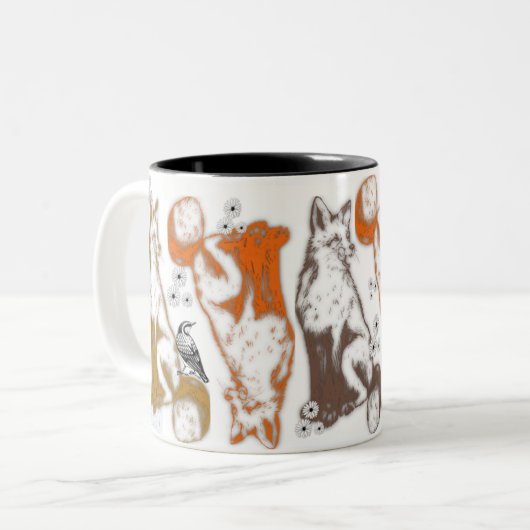 Fox and friends coffee mug theme graphics zweifarbige tasse (Vorderseite Links)