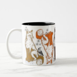 Fox and friends coffee mug theme graphics zweifarbige tasse