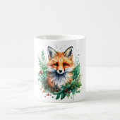 Fox and Holly with Red Berries Kaffeetasse (Mittel)