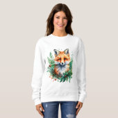 Fox and Holly with Red Berries Sweatshirt (Vorne ganz)