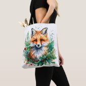 Fox and Holly with Red Berries Tasche (Von Nahem)
