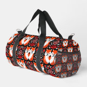 Fox and Nature Nordic Folk Art Duffle Bag (Rechte Ecke)