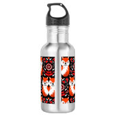 Fox and Nature Nordic Folk Art Edelstahlflasche (Rückseite)