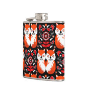 Fox and Nature Nordic Folk Art Flachmann (Links)
