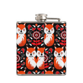 Fox and Nature Nordic Folk Art Flachmann (Rückseite)