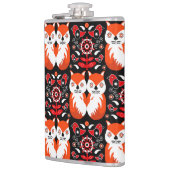 Fox and Nature Nordic Folk Art Flachmann (Links)