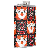 Fox and Nature Nordic Folk Art Flachmann (Rechts)