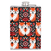 Fox and Nature Nordic Folk Art Flachmann (Rückseite)