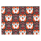 Fox and Nature Nordic Folk Art Tischdecke (Vorderseite (Horizontal))