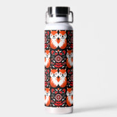 Fox and Nature Nordic Folk Art Trinkflasche (Rückseite)