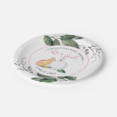 Fox and Pumpkin Baby Showthema Pappteller (Schrägansicht)