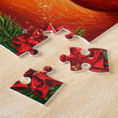 Fox and Snow Maiden in Winterwaldlandschaft Puzzle (Seite)