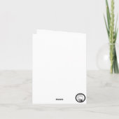 Fox and Sparkling wine new year greeting card Karte (Rückseite)