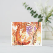 Fox and Trauben Postkarte (Stehend Vorderseite)