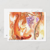 Fox and Trauben Postkarte (Vorne/Hinten)