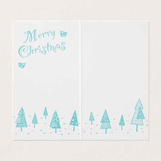 Fox and Tree Christmas Card: Simple (Innenseite Aufgefaltet)