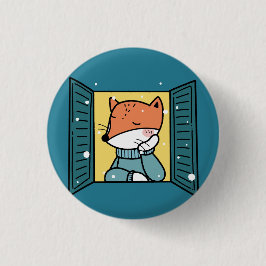 Fox Animal am Fenster Button
