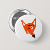 Fox Animal Cartoon Cunning Devious Evil Eye Button (Vorne & Hinten)