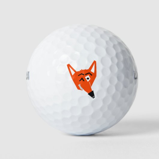 Fox Animal Cartoon Cunning Devious Evil Eye Golfball (Vorderseite)