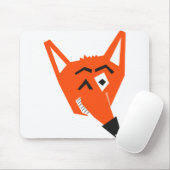 Fox Animal Cartoon Cunning Devious Evil Eye Mousepad (Mit Mouse)