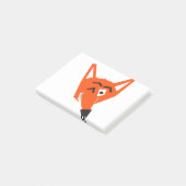 Fox Animal Cartoon Cunning Devious Evil Eye Post-it Klebezettel (angewinkelt)