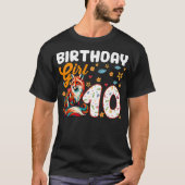 Fox Animal Lovers 10th Birthday Girl Fox B-day 10  T-Shirt (Vorderseite)