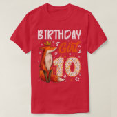 Fox Animal Lovers 10th Birthday Girl Fox Bday 10 y T-Shirt (Design vorne)