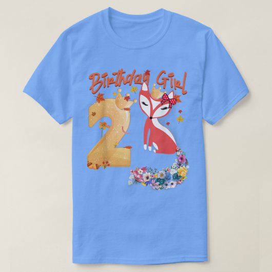 Fox Animal Lovers 2th Birthday Girl Fox B-day 2 ye T-Shirt (Design vorne)
