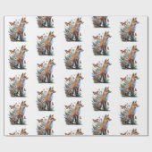Fox Animal Lovers Forest Geschenkpapier (Flach)