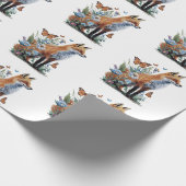 Fox Animal Lovers Forest Geschenkpapier (Ecke)