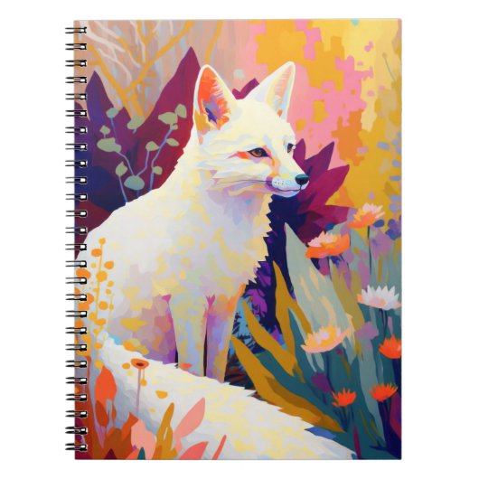 Fox Animal Portrait Malerei Art Notizblock (Vorderseite)