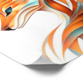 Fox Animal Portrait Nature Wildlife Malerei Poster (Ecke)