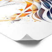 Fox Animal Portrait Nature Wildlife Malerei Poster (Ecke)