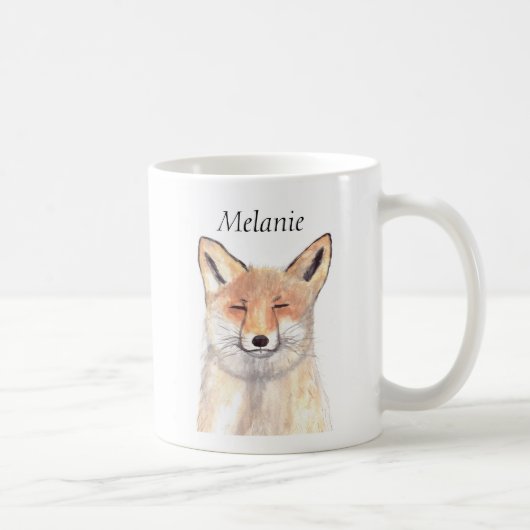 Fox animal watercolor woodland nature life kaffeetasse (Rechts)