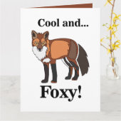 Fox Animal Wildlife Foxy Birthday Karte (Gelbe Blume)