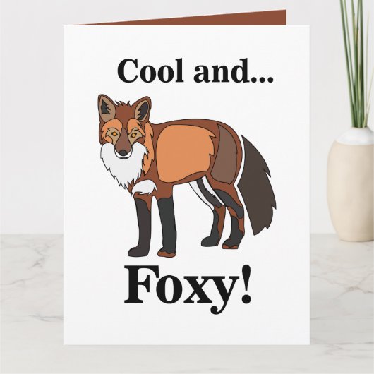 Fox Animal Wildlife Foxy Birthday Karte (Vorderseite)