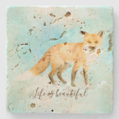 Fox Aqua Mint Untersetzer (Vorderseite)