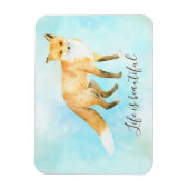 Fox Aqua Mint Watercolor Magnet (Vertikal)