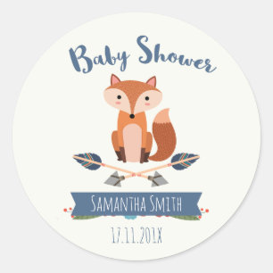 Fox Arrows Baby Dusche Gevor Sticker