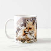 Fox Art Aquarell Tasse, Fuchs Liebesgeschenk Wildn Kaffeetasse (Links)