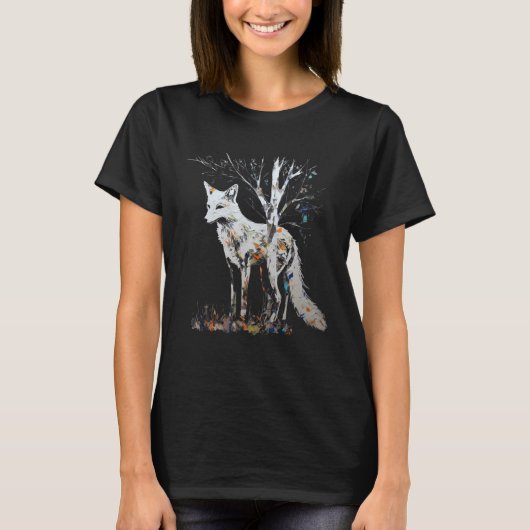 Fox Art Tree - Animal Fox T-Shirt (Vorderseite)