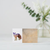 Fox-Art-Visitenkartenvorlage auf sepia Visitenkarte (Stehend Vorderseite)
