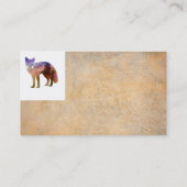 Fox-Art-Visitenkartenvorlage auf sepia Visitenkarte (Rückseite)