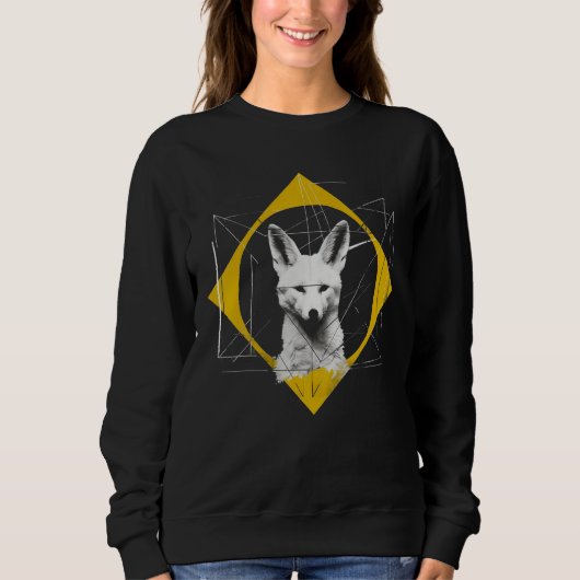Fox Artwork Geometric Animal Fox 1 Sweatshirt (Vorderseite)