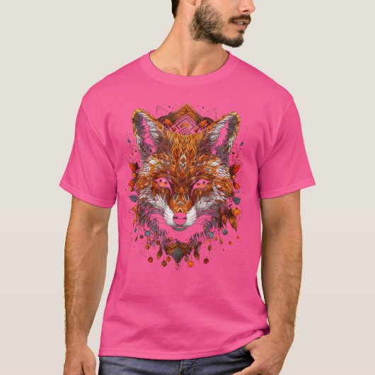 Fox Artwork Herbstleaves Art Fox T-Shirt (Vorderseite)