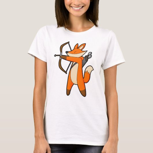 Fox as Archer mit Arrow & Bow T-Shirt (Vorderseite)