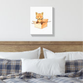 Fox as Baby in Box Leinwanddruck (Insitu (Schlafzimmer))
