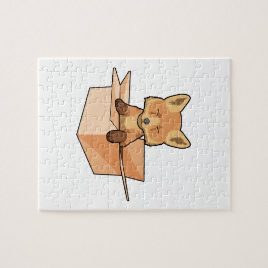 Fox as Baby in Box Puzzle (Horizontal)