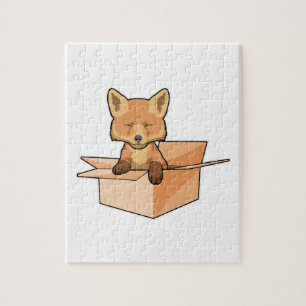 Fox as Baby in Box Puzzle